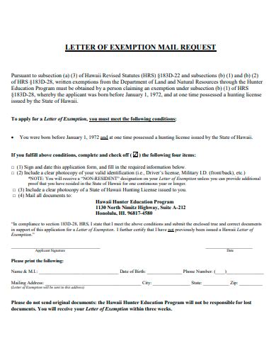Exemption Filing by Email or Mail .